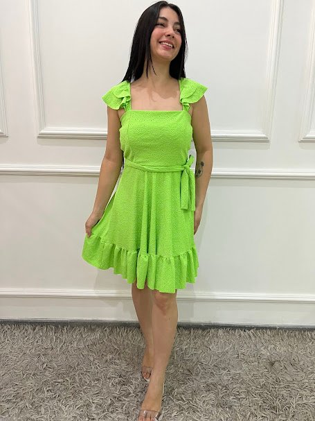 Vestido curto em Laise