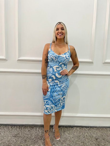 Vestido midi estampado