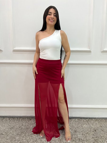 Shorts saia de tule