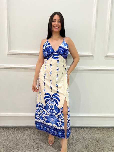 Vestido Midi Estampado
