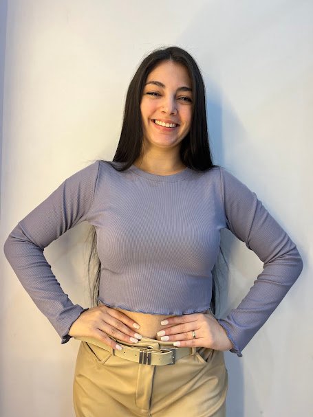 Cropped Manga Longa em Ribana